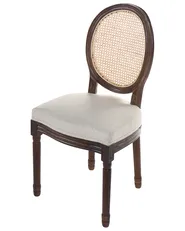 Set van 2 stoelen NIVLOC Hout Donkerbruin/beige_1095728
