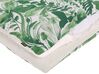 Set copripiumino in cotone satinato 135 x 200 cm bianco e verde GREENWOOD_803085