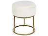 Footstool DELCO Velvet Off-White