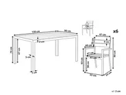 Set da pranzo da giardino 6 posti COMO Beige_884189