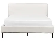 Letto Bouclé CORIO 140 x 200 cm Bianco sporco_903230