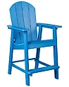 Silla de bar de jardín ADIRONDACK Material sintético Azul