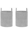 Lot de 2 paniers en coton gris SARYK_849427