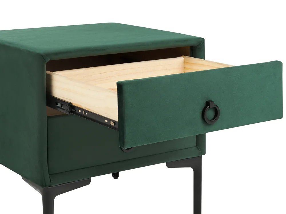 Bedroom Set SEZANNE Velvet Dark Green 160 x 200 cm (EU King Size)_892550