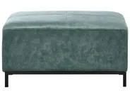 Corner Sofa 5 Seater OSLO with Ottoman Velvet Teal Right Hand_964636