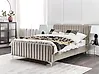 Bed Velvet LUNAN 140 x 200 cm (EU Double) Taupe
