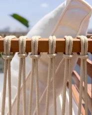 Set da giardino con tavolo 4 posti ANTRIA Legno d'acacia Beige_1170253