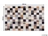 Hnědý kožený patchwork koberec 160x230 cm SOKE_676332