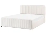 Ottoman Bed LUNAN Boucle White 160 x 200 cm (EU King Size)_1048353