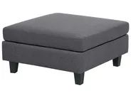 Modular Sofa 3 Seater UNSTAD with Ottoman Fabric Dark Grey_893564