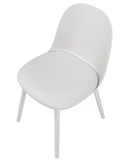 Set of 2 Dining Chairs ANKENY Faux Leather Light Grey_1107559
