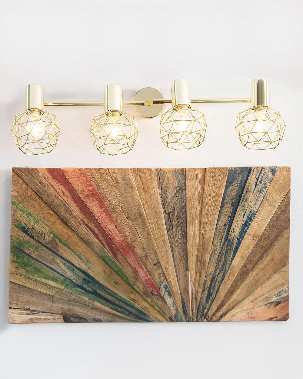 Spotlight med 4 lampor CHENAB Justerbar Metall Guld