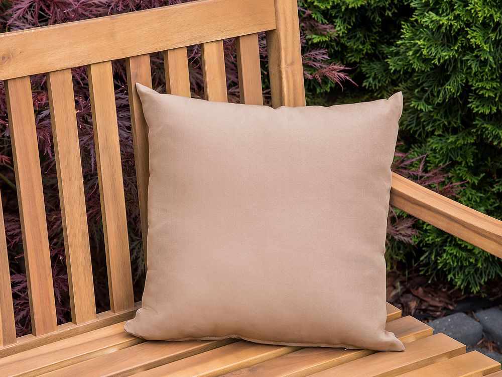 Set of 2 Outdoor Cushions 40 x 40 cm Sand Beige PALAIROS Beliani