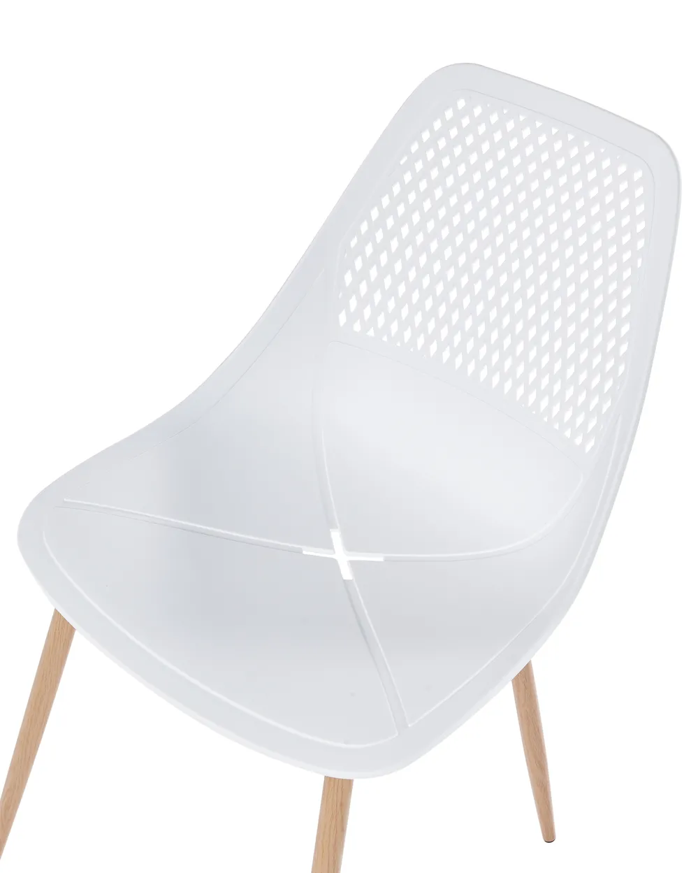 Set of 4 Dining Chairs HAZELTON White_948888