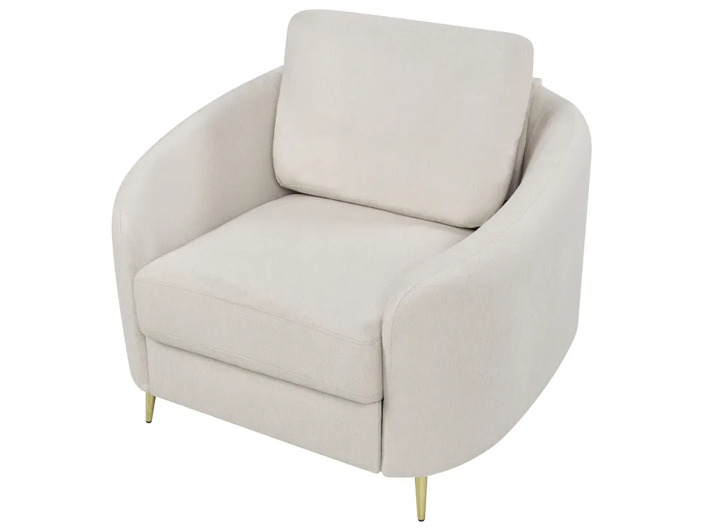 Living Room Set 6 Seater TROSA Fabric Light Beige_910971