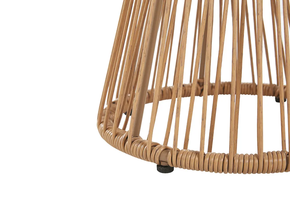 Bistro Set with Cushions TRESTINA PE Rattan Light Brown_781706