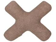Zestaw 2 poduszek dekoracyjnych HESPERIS Boucle Brązowy Jednolity_888257