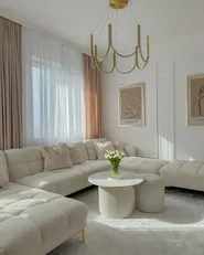 Coffee Table LEONA Ceramic Light Beige_983376