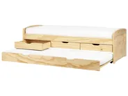 Trundle Bed Pine Wood PETIVILLE 90 x 200 cm (EU Single) Light Brown_939658