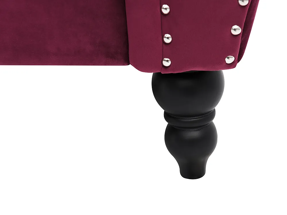 Sofa 3 Seater SKIEN II Velvet Dark Red_1161571
