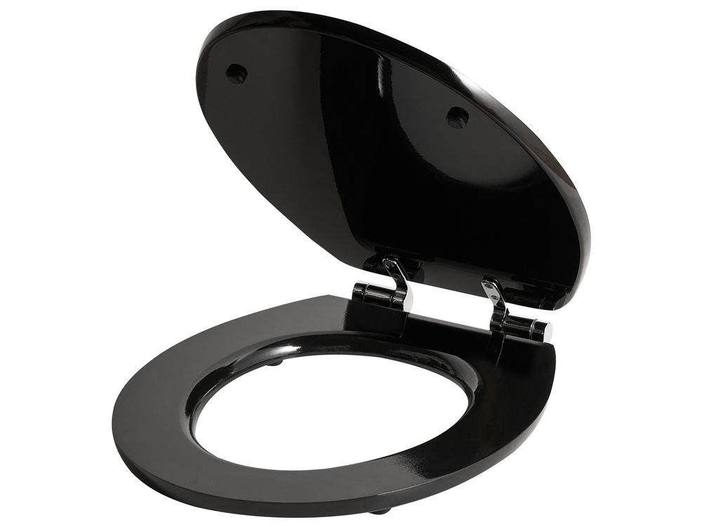 Sedile per WC INIRIDA Soft Close Fibra a media densità (MDF) Nero