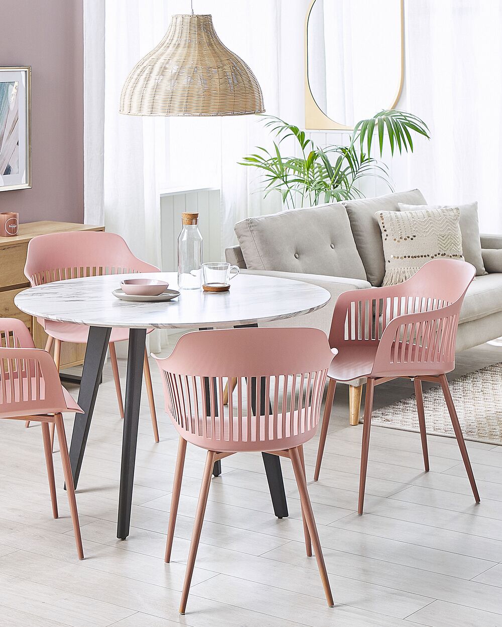 Pink dining set outlet