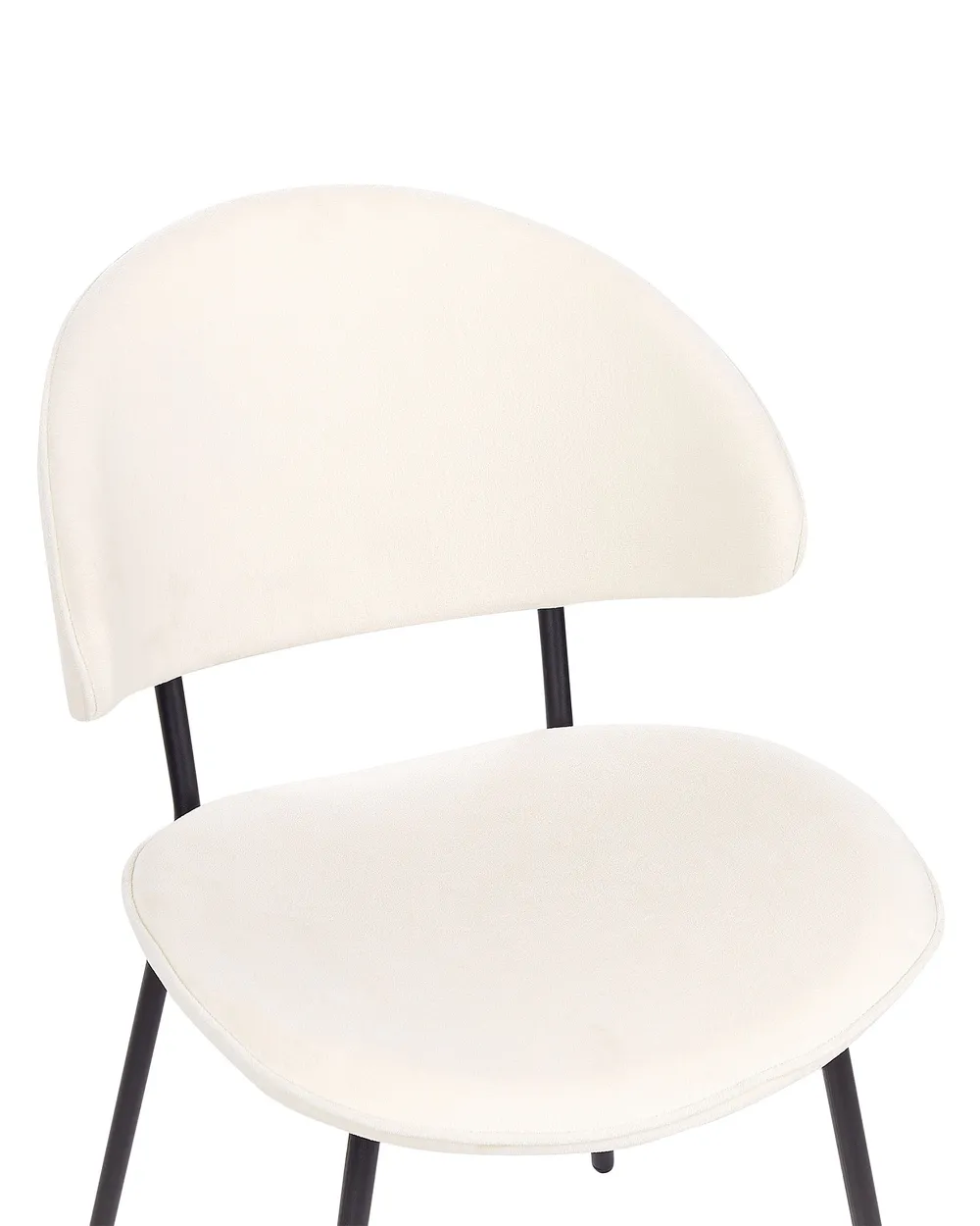 Set of 2 Dining Chairs KIANA Fabric Light Beige_874287