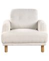 Sillón de bouclé blanco TUVE_927341