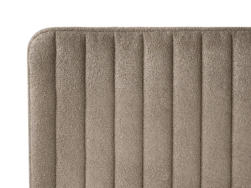 Bed Boucle LUNAN 120 x 200 cm (EU Small Double) Taupe_1025567