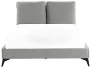 Bett mit Lattenrost Samtstoff MELLE 140 x 200 cm Grau_829841