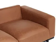 Living Room Set 6 Seater SOVIK Faux Leather Brown_1041234