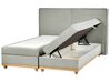 Lit boxspring en tissu 180 x 200 cm gris clair DYNASTY_873543