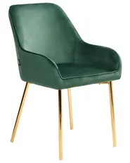 Set of 2 Dining Chairs LOVERNA Velvet Green_970588