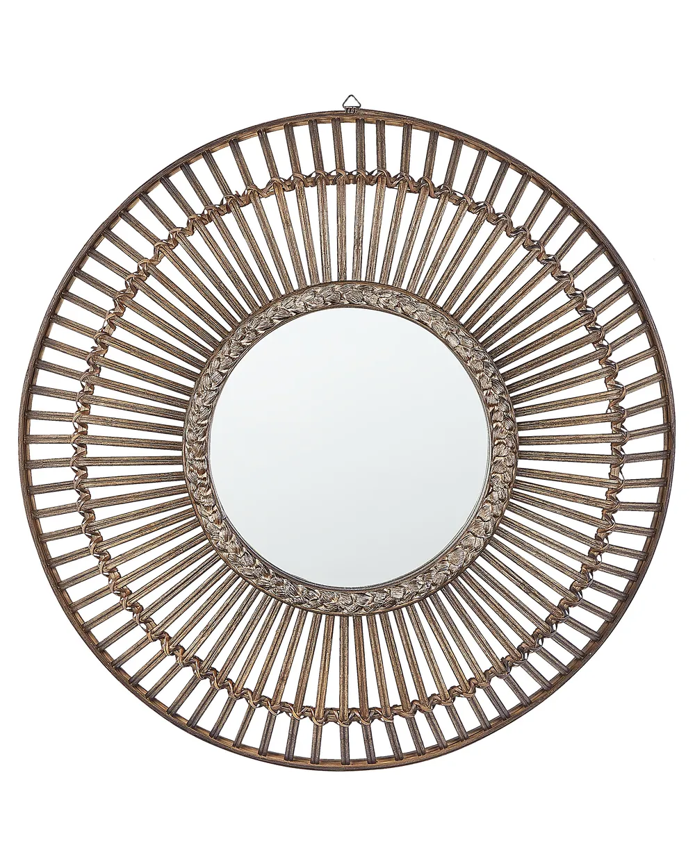 Wall Mirror BLASITO 66 cm 66 cm Bamboo Brown