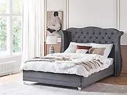 Bed Velvet AYETTE 180 x 200 cm (EU Super King) Grey_1171321