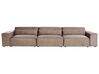 3 Seater Modular Fabric Sofa Brown HELLNAR_912234