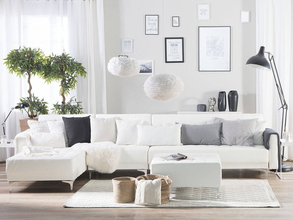 Faux leather modular lounge sale