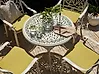 Stolik bistro ANCONA 90 cm 90 cm Metal Złamana biel