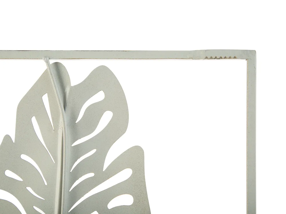 Ciotola Decorativa In Metallo Argentato Beliani – Forma Di Foglia, Design Glamour, In Alluminio Lucido, 68x22x5 Cm, Leggera