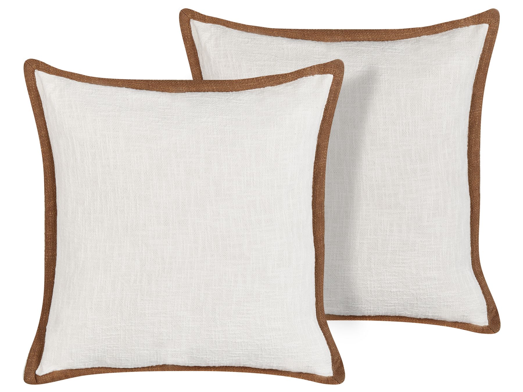 Set of 2 Cotton Cushions 45 x 45 cm Off-White IANTHE_940112