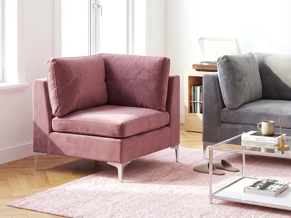 Corner Seat EVJA Velvet Pink_1175016