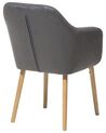 Jedálenská stolička z umelej kože sivá YORKVILLE_693069