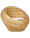 Gartensessel Rattan naturfarben 2er Set Auflagen beige MAIORI_928262