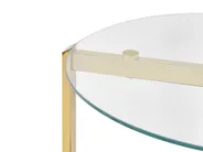 Side Table LOVELL Tempered Glass Gold_937312