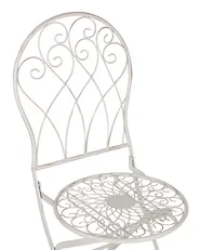 Set of 2 Garden Chairs STIFFE Metal White_856132