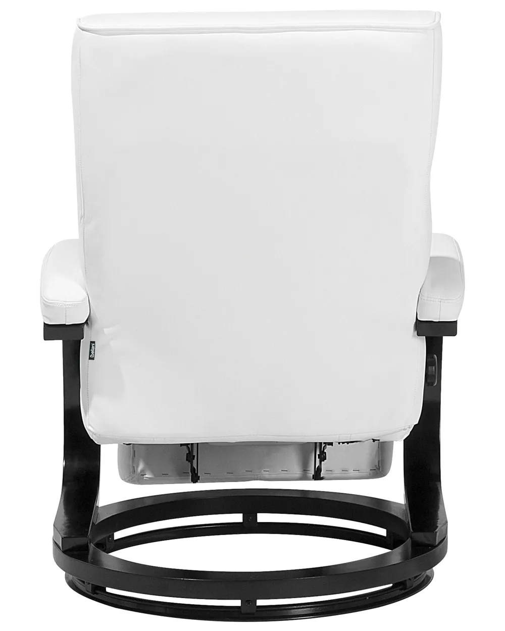 Recliner Chair MIGHT with Footrest Faux Leather White_709262