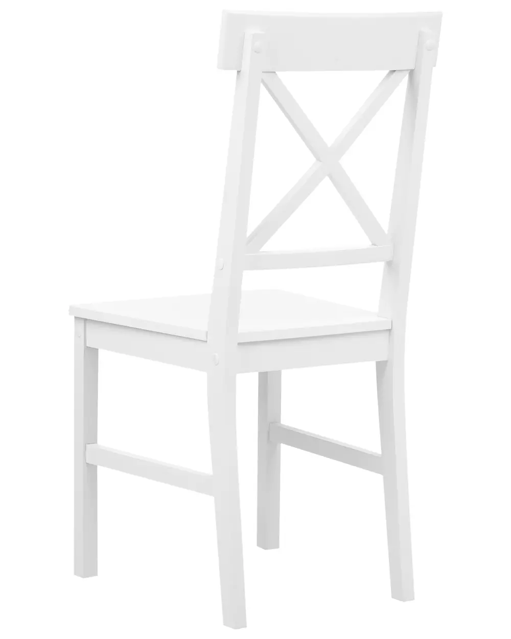 Set of 2 Dining Chairs BARLEE Poplar Wood White_975580