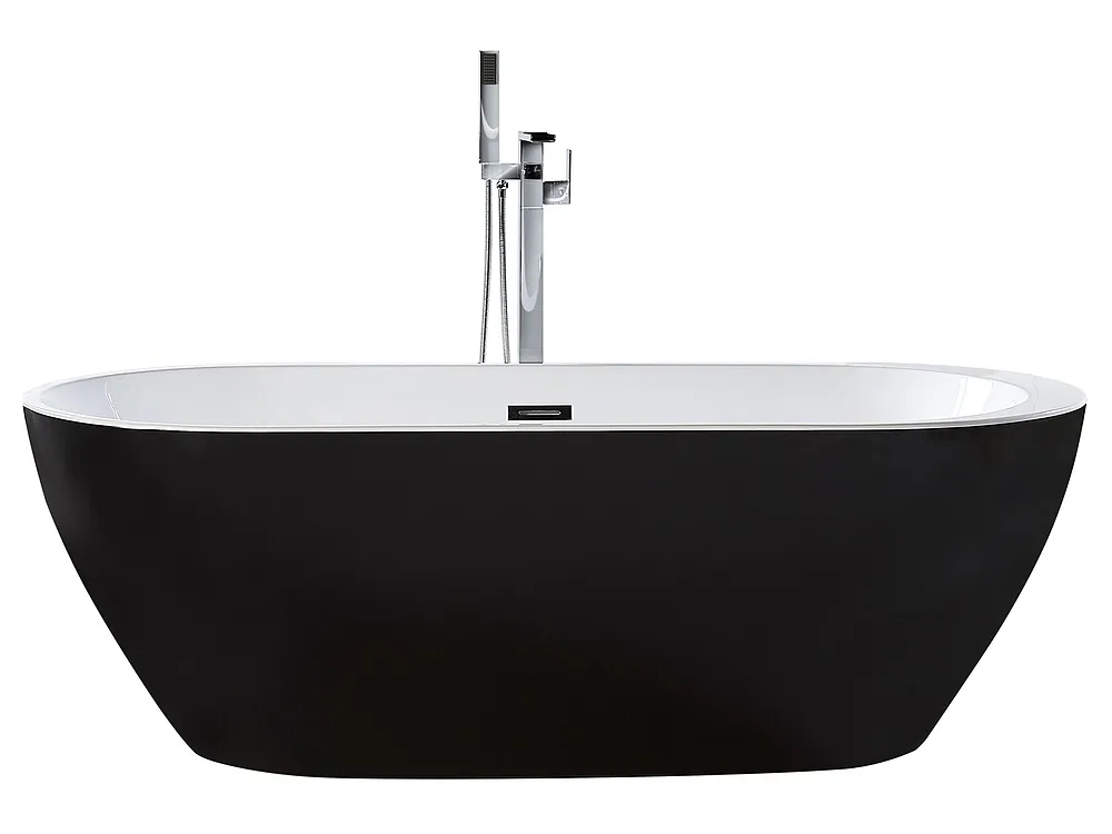 Freistehende Badewanne NEVIS 160 x 75 cm Schwarz_1150260