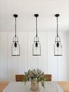 Metal Pendant Lamp Black BASHILO_829586