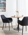 Set of 2 Dining Chairs ALDEN Boucle Black